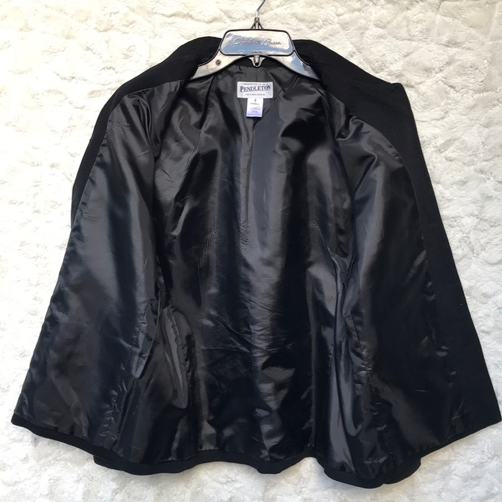 Euc Pendleton Black Buttoned Jacket Sz8 - image 7